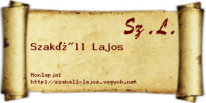 Szakáll Lajos névjegykártya